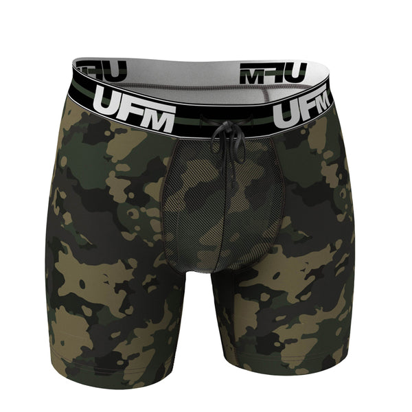 UFM 9” Polyester Boxer Briefs Adj Support Pouch Underwear MAX Support Gen  3.1 Black at  Men's Clothing store