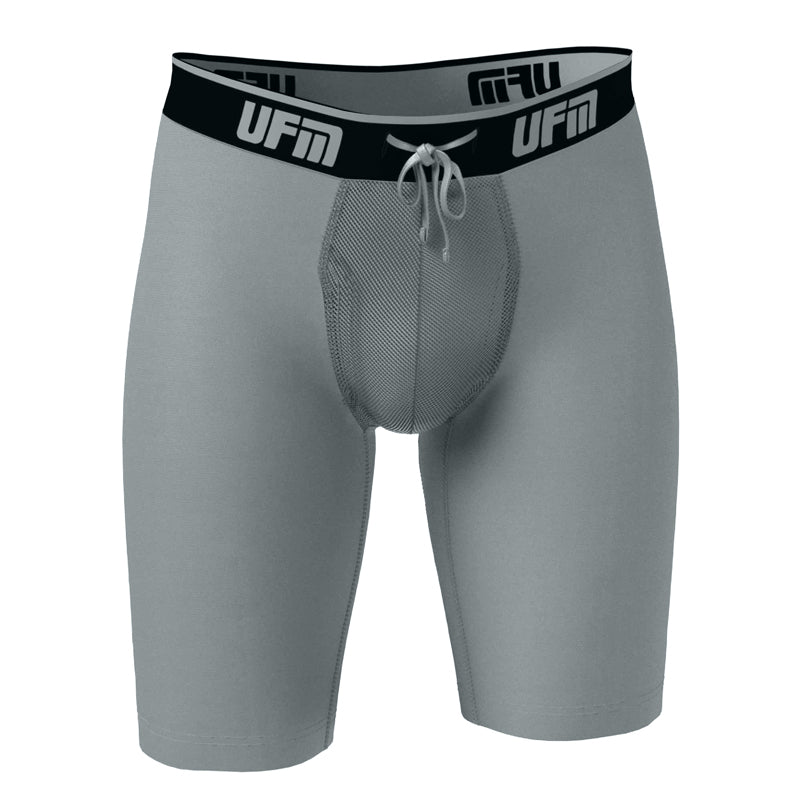  UFM Men's Polyester Brief w/Patented Adj. Support Pouch  Underwear for Men Grey 30 : Health & Household